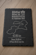 Personalisierte Marathon-Schieferplatte mit Streckenkarte